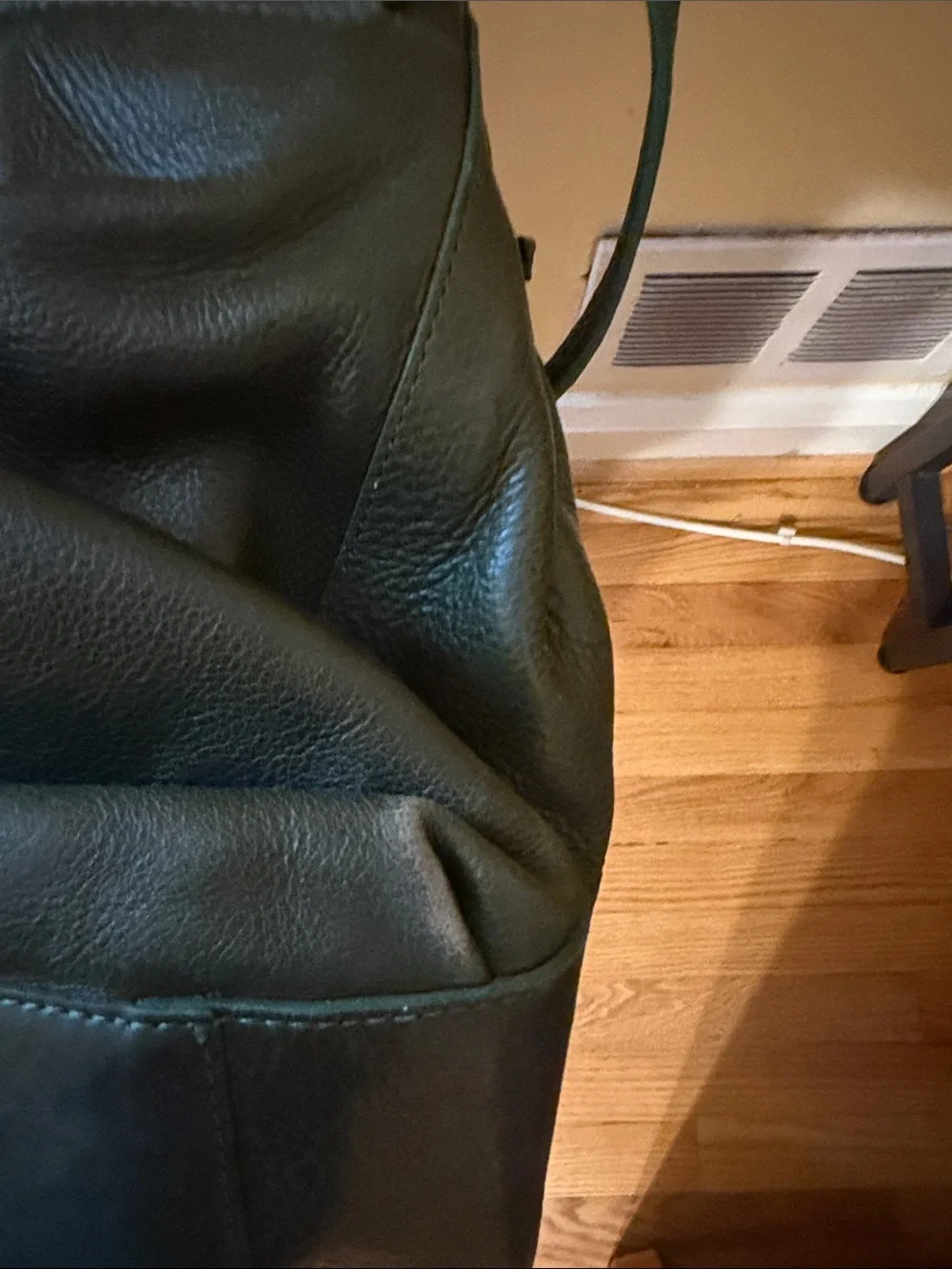 RADLEY LONDON Dark Green Leather Messenger Bag with Buckle Straps